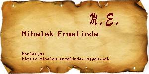 Mihalek Ermelinda névjegykártya